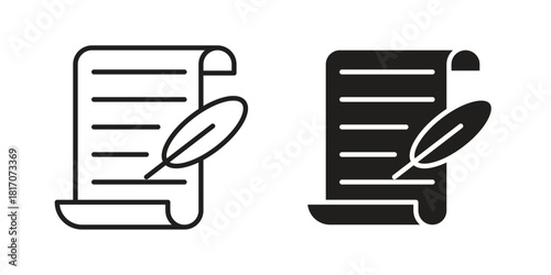 History icon in filled, thin line, stroke style for website and apps