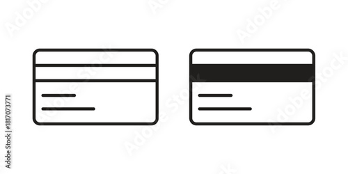 Insurance card icon in filled, thin line, stroke style for website and apps