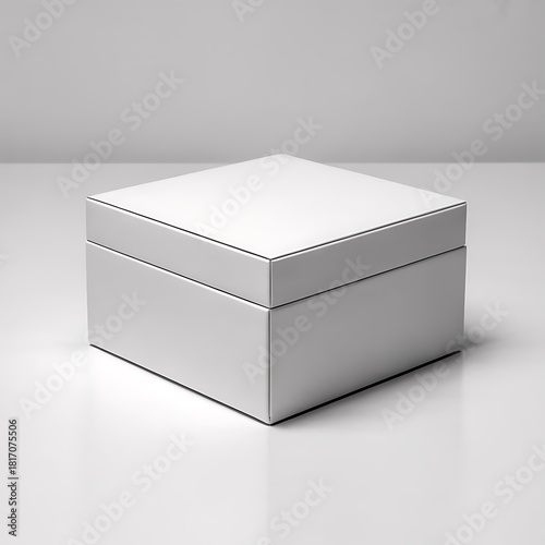 white box on white background