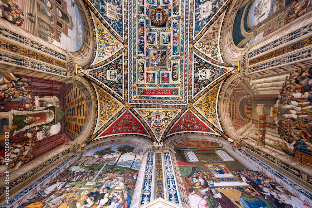 Obraz premium Piccolomini Library Ceiling Frescoes - Siena, Italy