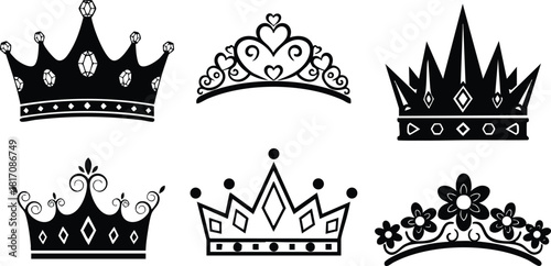 Elegant crown designs for royal themes, perfect for celebrations and special occasions like birthdays and weddings. 