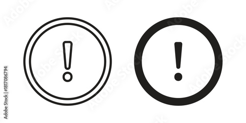 Exclamation interface icon designs collection for mobile, ui, web.