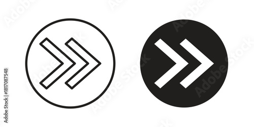 Forward icon designs collection for mobile, ui, web.
