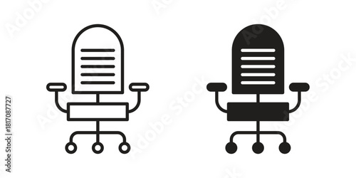Gaming chair icon designs collection for mobile, ui, web.