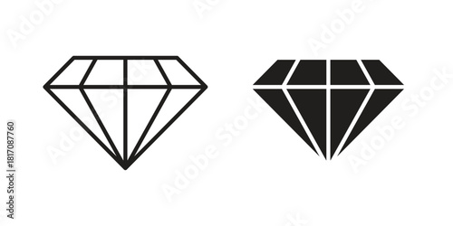Gem icon designs collection for mobile, ui, web.