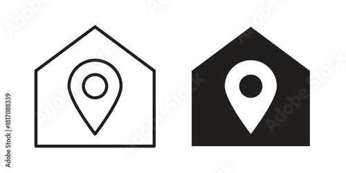 Home location icon designs collection for mobile, ui, web.
