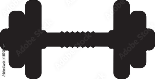 Dumbbell Weight Training Vector Illustration Fitness Equipment