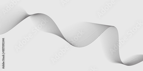 Abstract Vector Background with Black Wavy Lines. Black Wave Background, Curved Wave design Perfect for Graphic Design Project, Banners, Posters and Digital Art, Ideal for Branding and Presentations