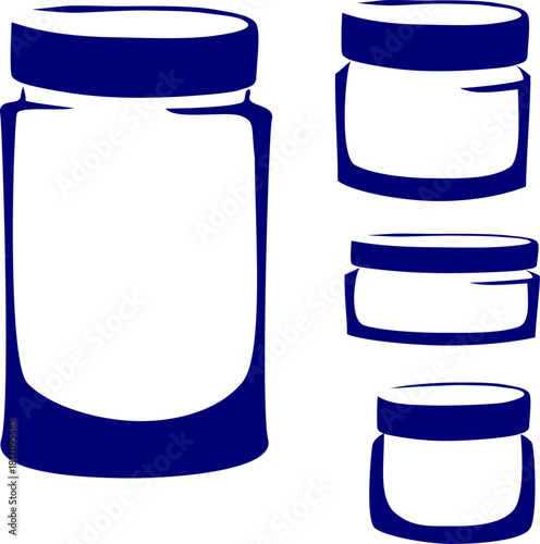 perfume bottle mockup, glass skincare cream container