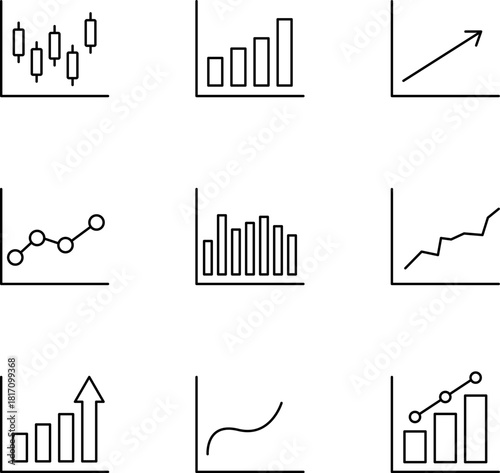 Graph Line Icons Outline