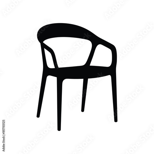 A old fashioned chair vector art