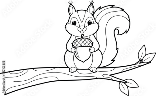 A rabid eating  line art 