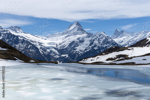 lake bachalpsee in swiss alps