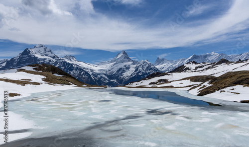lake bachalpsee in swiss alps
