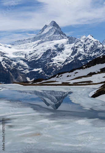 lake bachalpsee in swiss alps