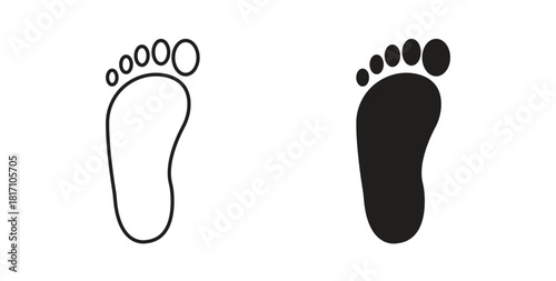 Footprint icon symbol. Vector EPS 10. line and glyph icon