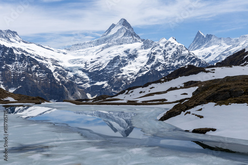lake bachalpsee in swiss alps