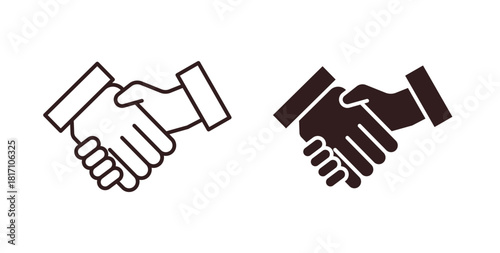 Handshake icon symbol. Vector EPS 10. line and glyph icon