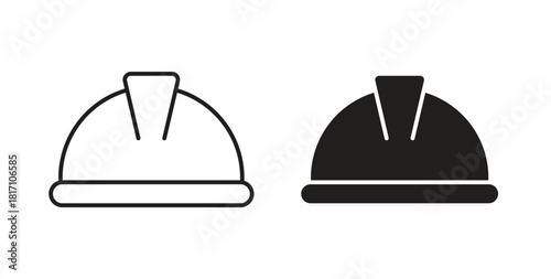 Helmet icon symbol. Vector EPS 10. line and glyph icon