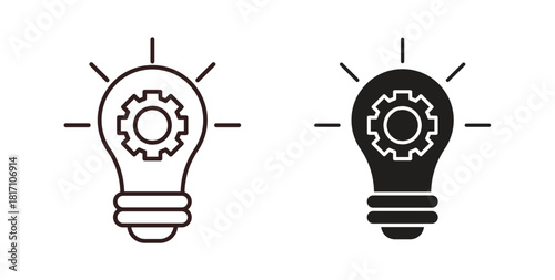 Innovation icon symbol. Vector EPS 10. line and glyph icon