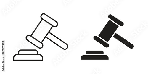 Law icon symbol. Vector EPS 10. line and glyph icon