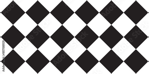 Black and white checkered pattern, Checkerboard seamless pattern