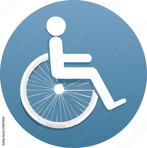 blue wheelchair sign