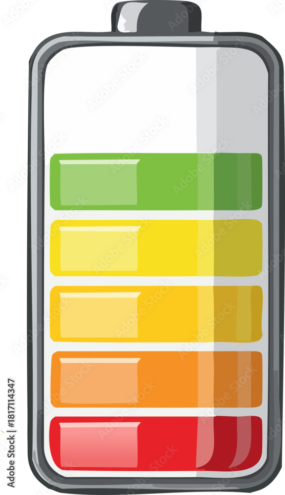 Fototapeta premium battery icon set vector illustration