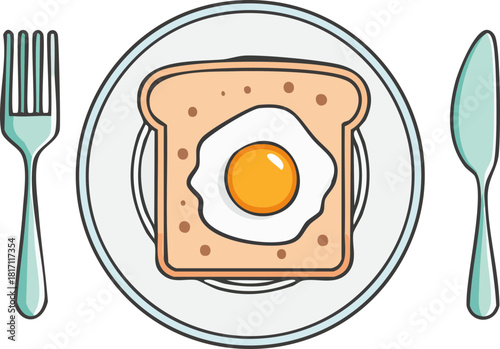 fried egg on a plate