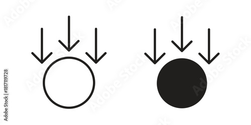 Gravity icon doodle set. editable outline stroke vector eps
