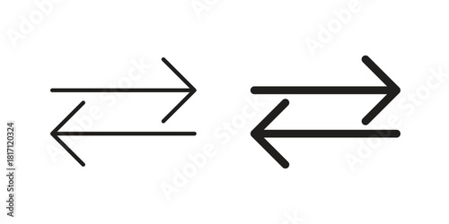 Import-export icon doodle set. editable outline stroke vector eps