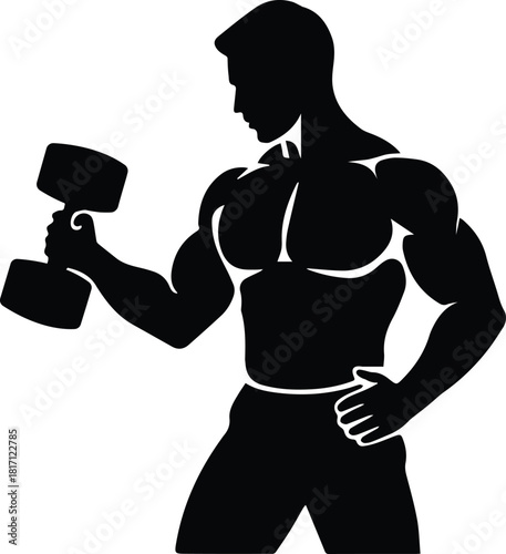 man with dumbbell icon