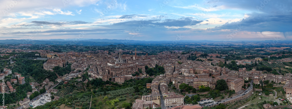Naklejka premium Aerial View of Siena - Siena, Italy