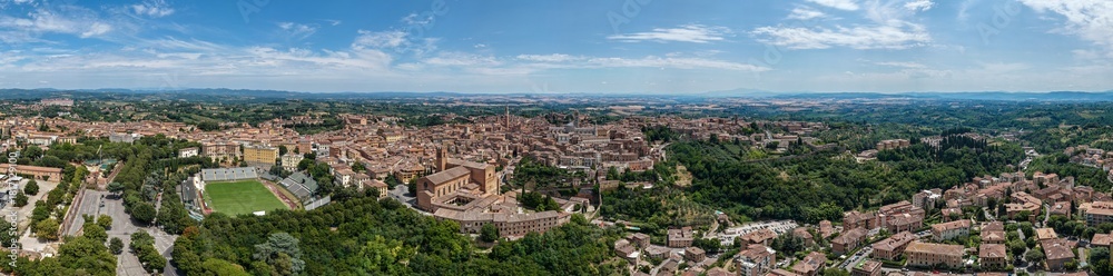 Fototapeta premium Aerial View of Siena - Siena, Italy