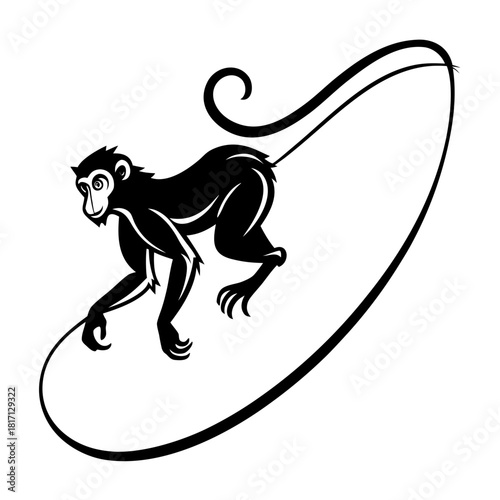 snowboarder jumping vector illustration