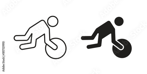 Fitness Ball icon isolated vector Illustration. Vector pictogram for web and app