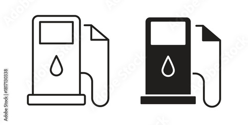 Gas pump icon isolated vector Illustration. Vector pictogram for web and app