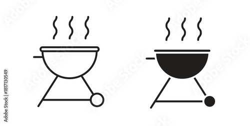 Grill icon isolated vector Illustration. Vector pictogram for web and app