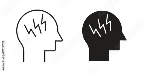 Headache icon isolated vector Illustration. Vector pictogram for web and app