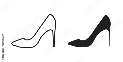 High heel shoes icon isolated vector Illustration. Vector pictogram for web and app