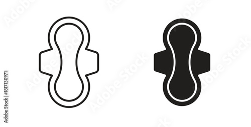 Hygienic pad icon isolated vector Illustration. Vector pictogram for web and app