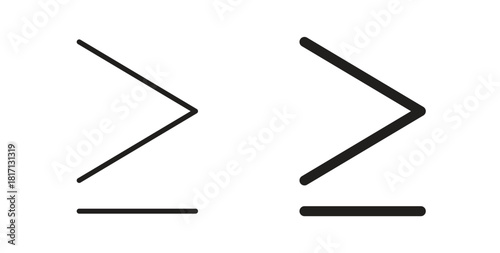 Is greater than icon isolated vector Illustration. Vector pictogram for web and app