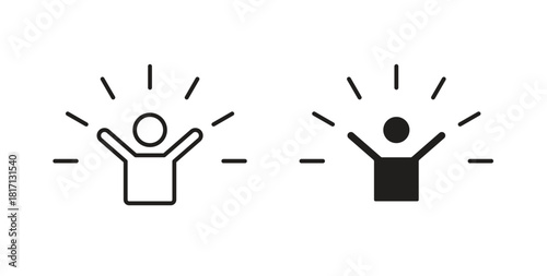 Joy icon isolated vector Illustration. Vector pictogram for web and app