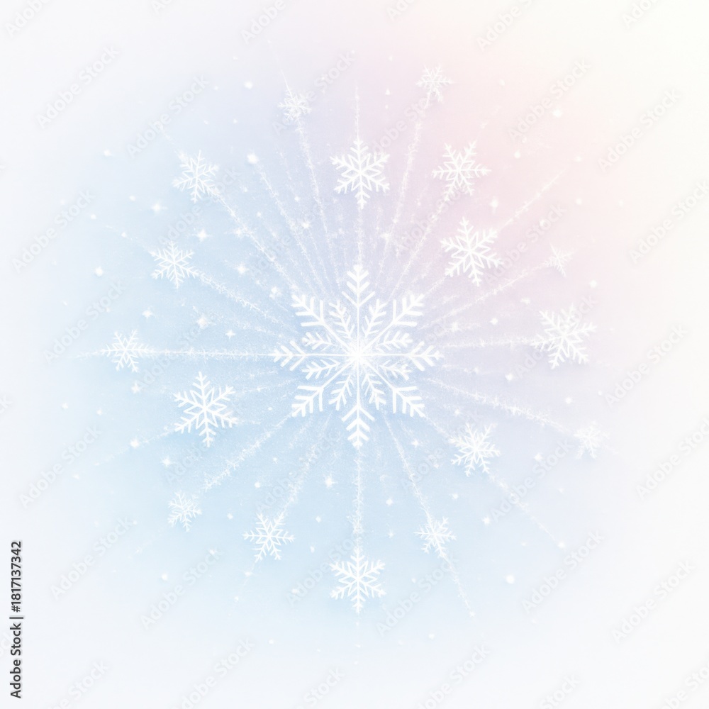 Fototapeta premium Snowflake Pattern Background
