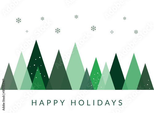 Happy holidays calligraphy phrase. Modern graphic vector greeting card. Christmas and New Year ink text illustration isolated on white. Hand lettering inscription to winter holiday design
