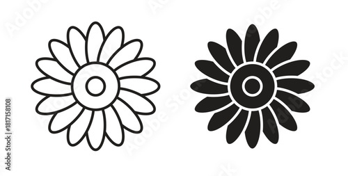 Gerbera icon for web and app. vector illustration eps