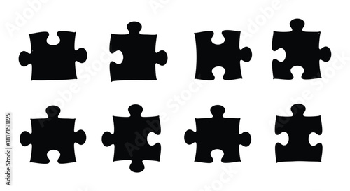 Black puzzle pieces arranged in a grid suggesting a challenge