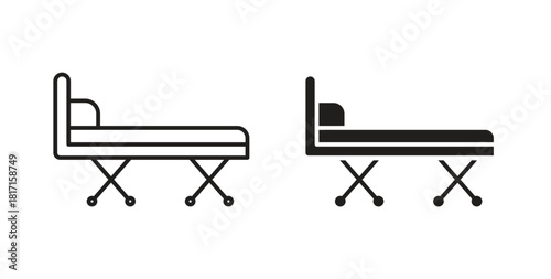 Hospital bed icon for web and app. vector illustration eps