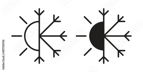 Hot and cold icon for web and app. vector illustration eps