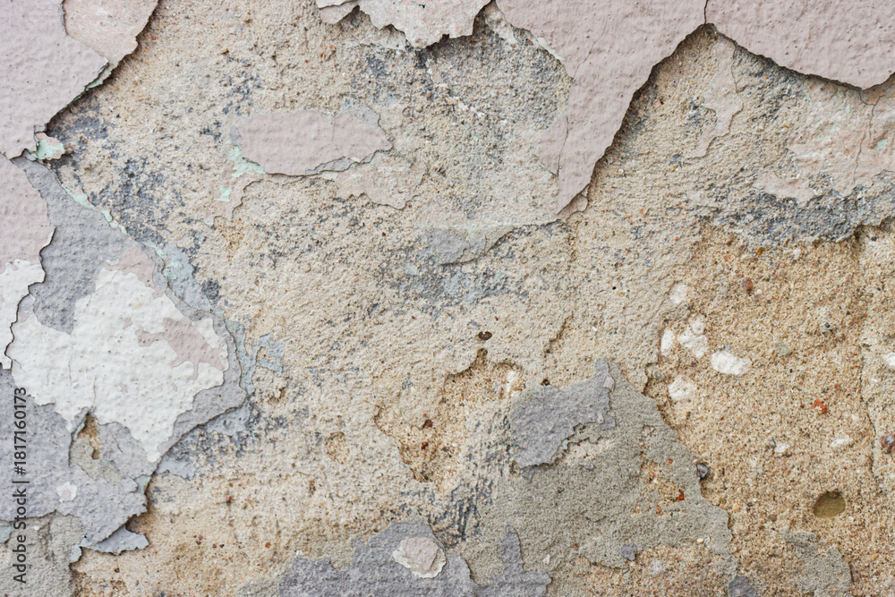 Fototapeta premium Abstract background of peeling, old paint on the wall.